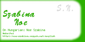 szabina noe business card